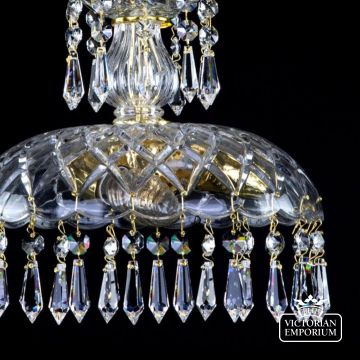 Small Basket Chandelier With Drops 4  Elaned Drops