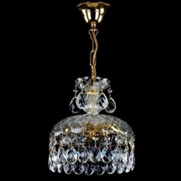 Small basket chandelier with drops