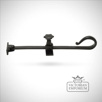 Traditional Cast Door Furniture Latches Casement Stay Black Hand Forged Old Classical Victorian Decorative Reclaimed Ve1077b