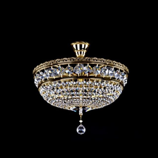 Marlene Basket Bohemian Crystal Chandelier With Centre Drop
