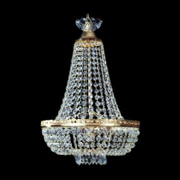 Agathe small basket chandelier with drops