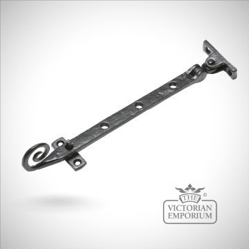 Black iron handcrafted casement stay - choice of sizes