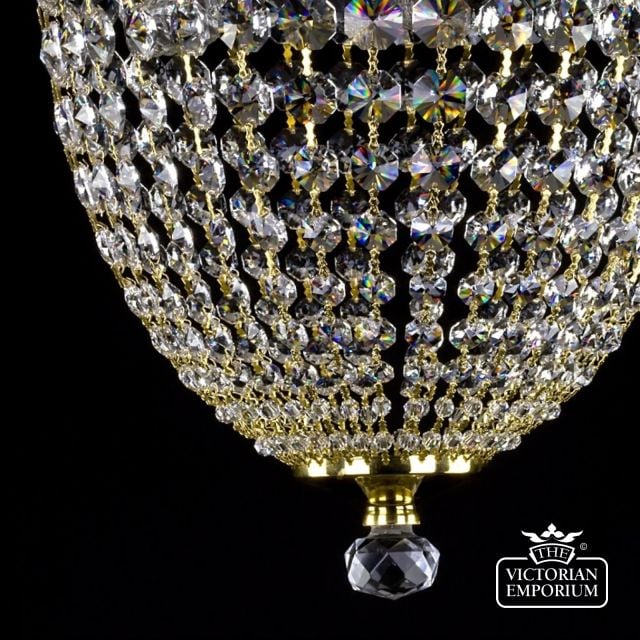 Shelley Small Basket Chandelier Closeup