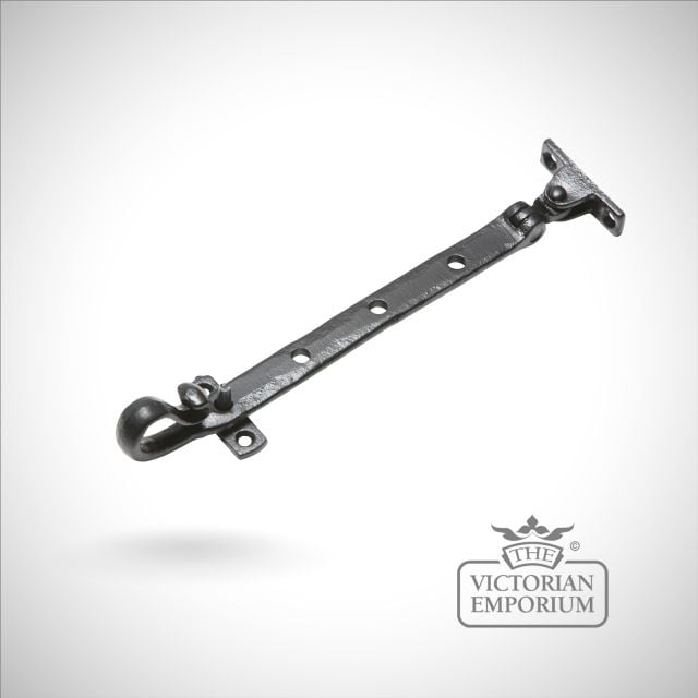 Traditional Cast Door Furniture Latches Casement Stay Black Hand Forged Old Classical Victorian Decorative Reclaimed Ve1183b