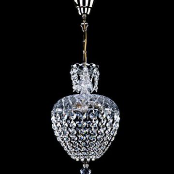 Marla basket chandelier with centre drop