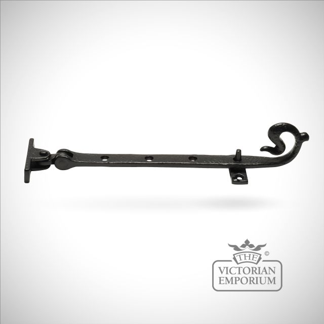 Traditional Cast Door Furniture Latches Casement Stay Black Hand Forged Old Classical Victorian Decorative Reclaimed Ve1184b