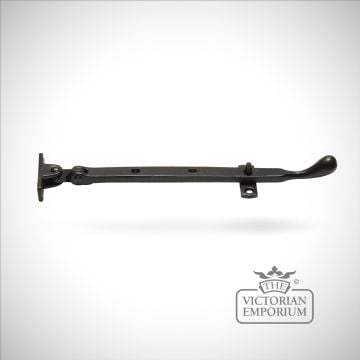 Black iron handcrafted plain casement stay