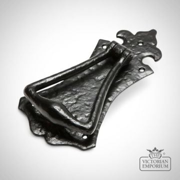 Black Iron Fleur-de-Lys Door Knocker