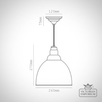 Dark Grey Hammered Copper Brindley Pendant Specification Specification Dwg 49500dg