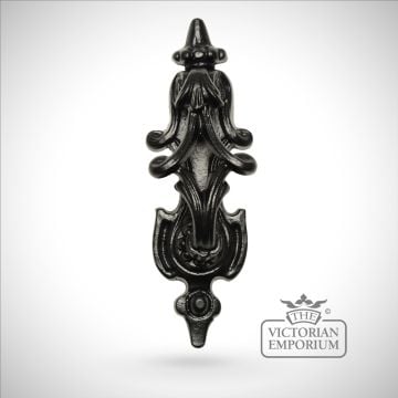Black iron handcrafted ornate door knocker