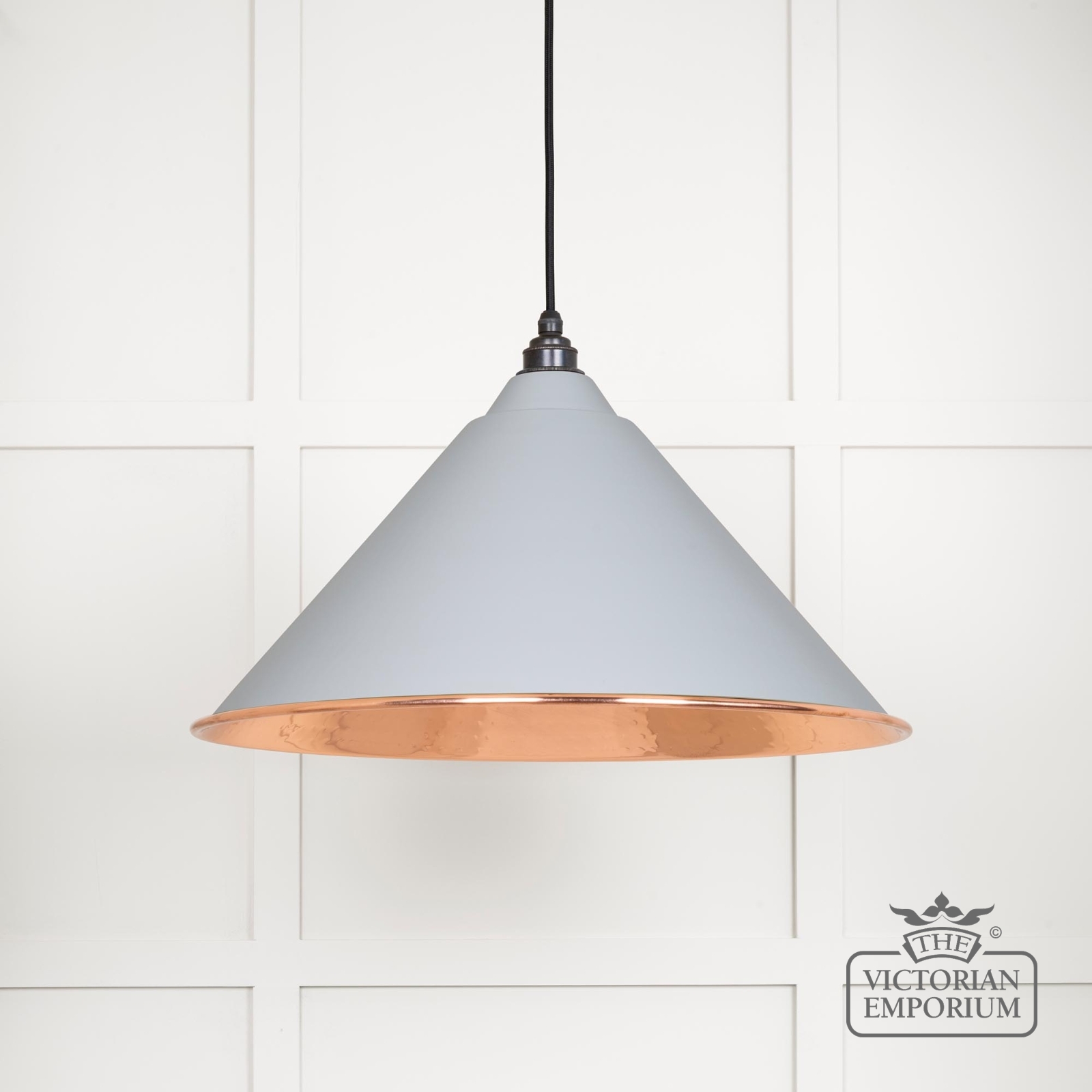 Hockliffe Pendant in Birch and Hammered Copper