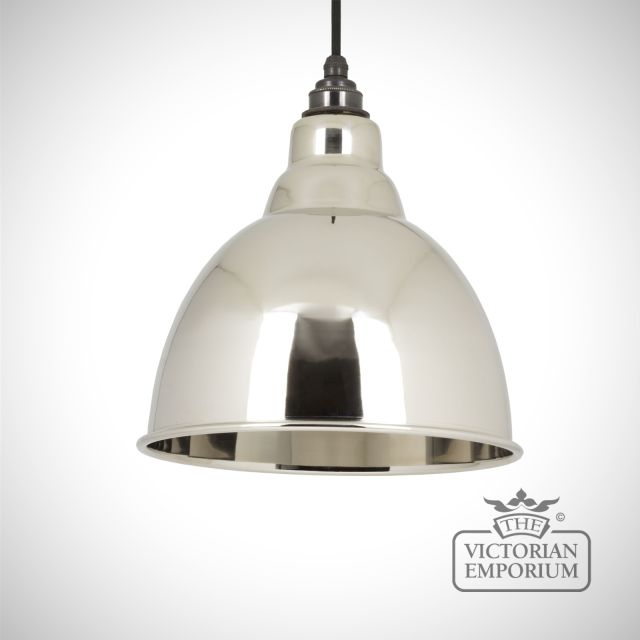 Brindle pendant in smooth nickel