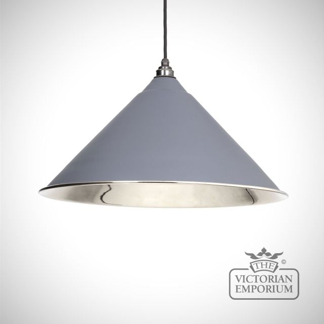 Hockliffe pendant in dark grey and smooth nickel