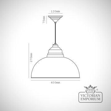 The Harborne Pendant In Oatmeal Specification Specification Dwg 49508m
