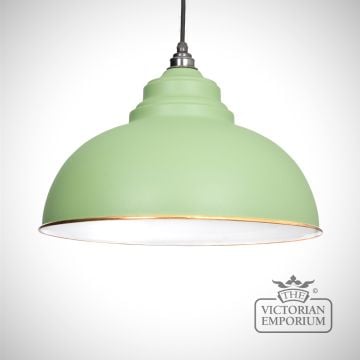 Harlow pendant in light grey with copper interior