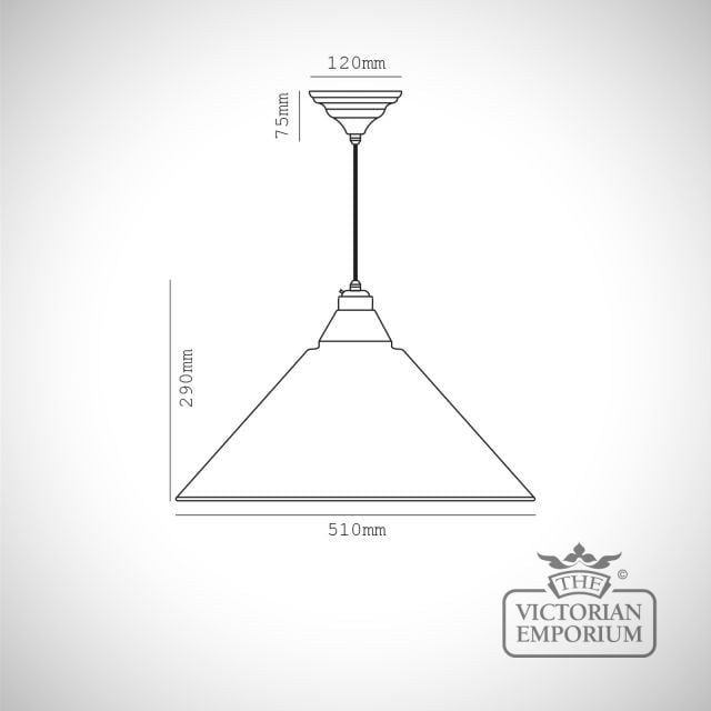 The Hockley Pendant In Pale Blue Specification Specification Dwg 49510pb