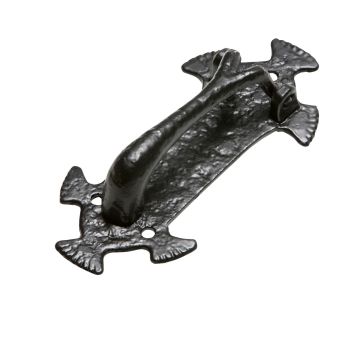 Black iron dolphin handcrafted door knocker