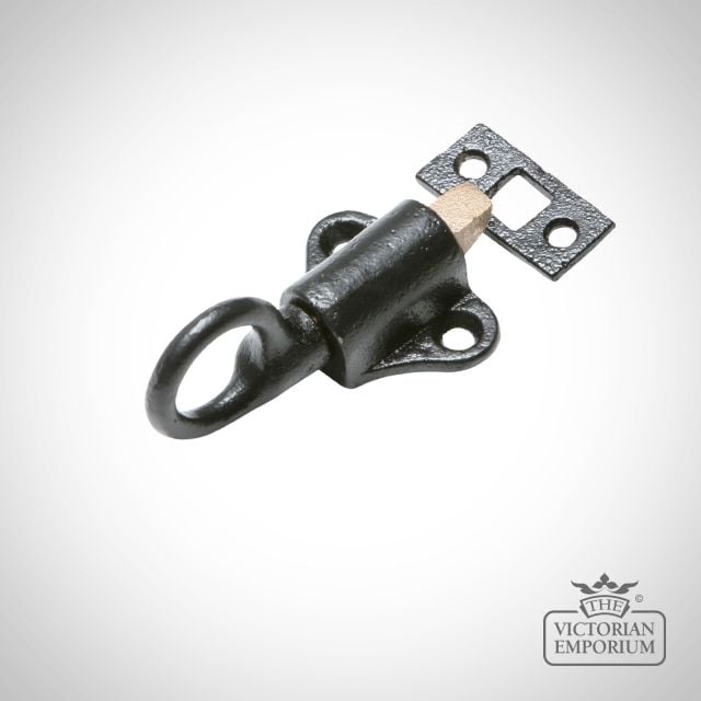Traditional Cast Door Furniture Latches Spring Fanlight Catch Black Hand Forged Old Classical Victorian Decorative Reclaimed Ve607c
