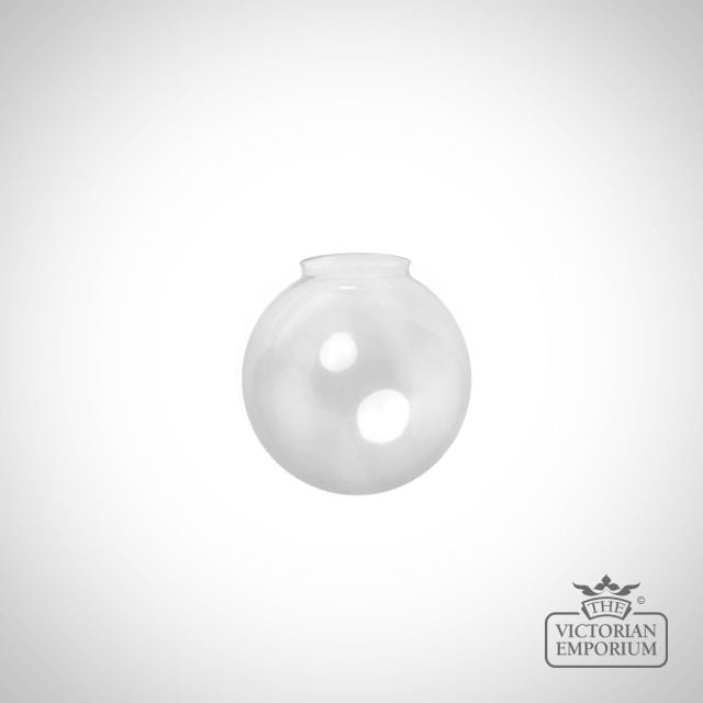 Clear Glass Globe With Gallery Neck 200mm  Shgc150