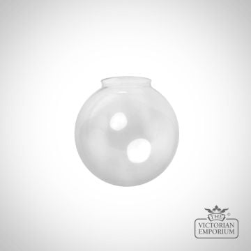 Clear Glass Globe With Gallery Neck 200mm  Shgc200