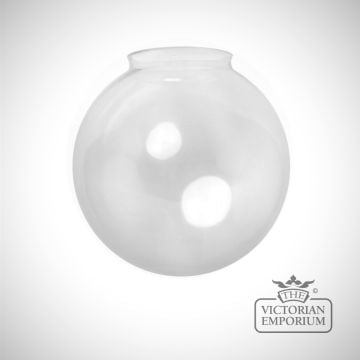 Clear glass spherical shade in a choice of sizes