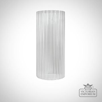 Clear Reeded Glass Cylinder