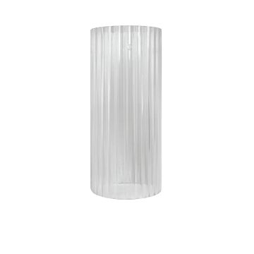 Clear reeded glass cylinder