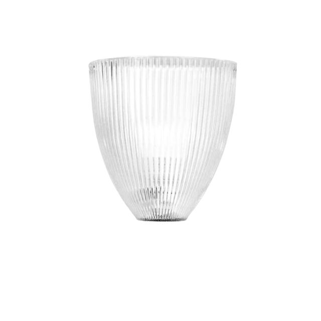 Prismatics elongated clear half wall lights in a choice of sizes