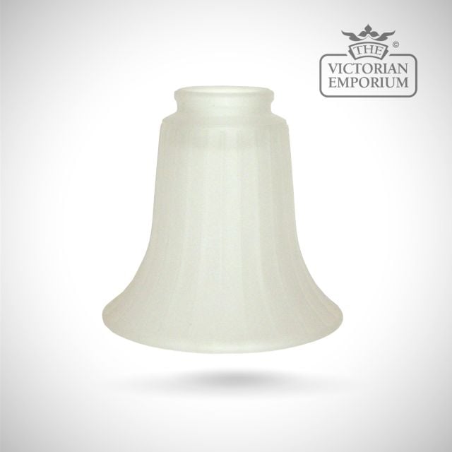 Etched fluted shade in choice of off white or amber