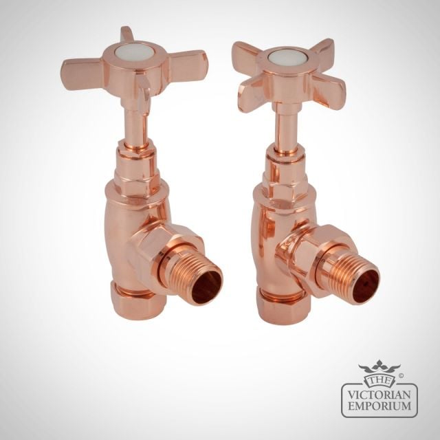 Bath Tap Valve Set Hot Cold In Chome Copper Han013