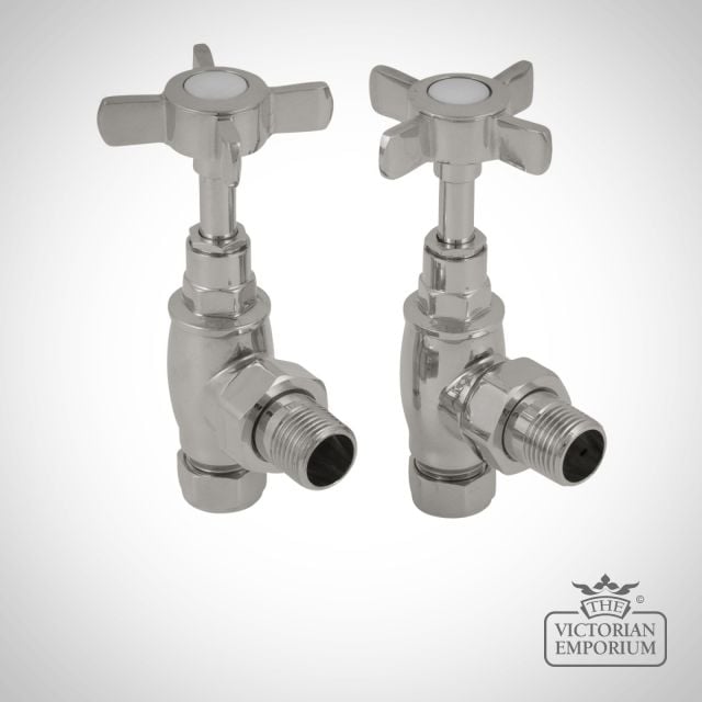 Bath Tap Valve Set Hot Cold In Chome Nickel Han011