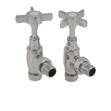 Bath Tap Valve Set Hot Cold In Chome Nickel Han011