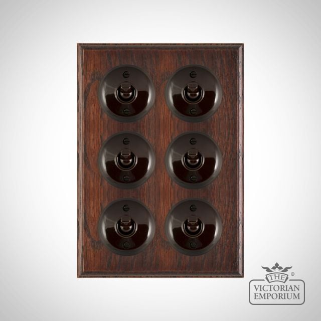 Brown Bakelite Toggle Light Switch Mahogany X6