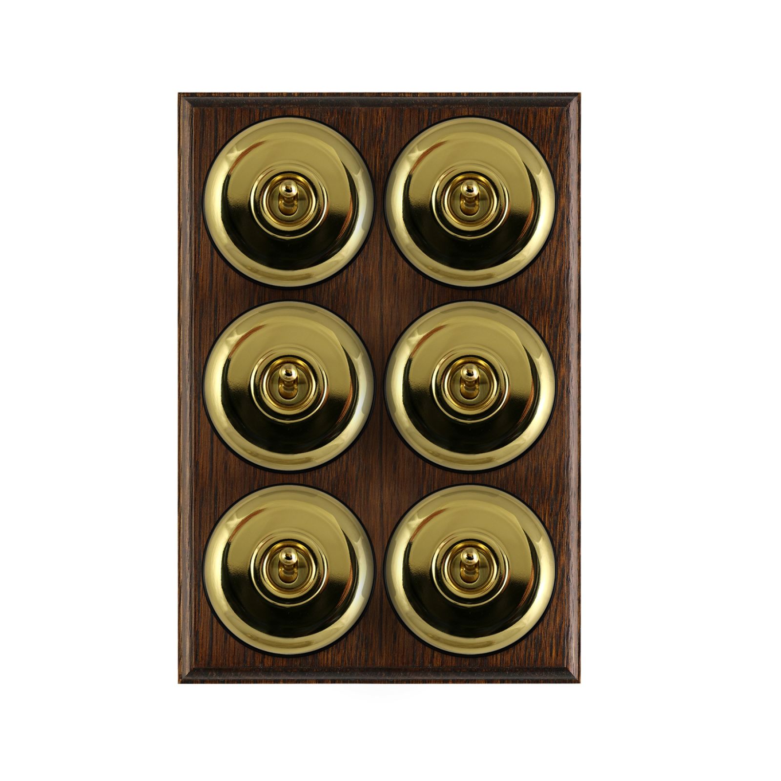 6 Gang Period Light Switch plain in a choice of finishes