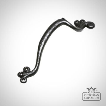 Black Iron Handcrafted Door Handle - choice of sizes