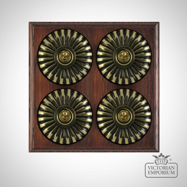 Antique Brass Black Mahogany