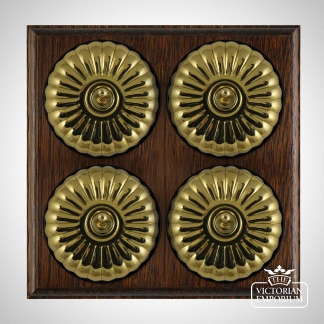 Polished Brass Black Dark Oak