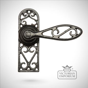 Traditional Cast Door Furniture Door Handles Old Classical Victorian Decorative Reclaimed Ve2561