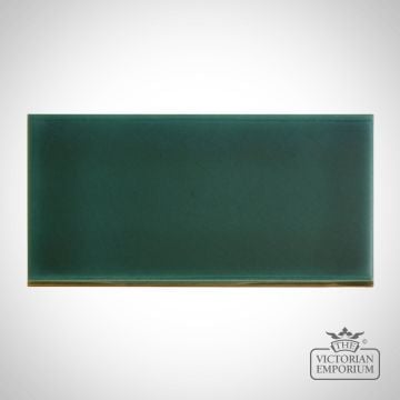 V&A Collection puddle glazed tile in peacock 152x76mm