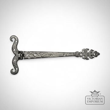 Decorative Black Iron Leaf Design Door Hinges