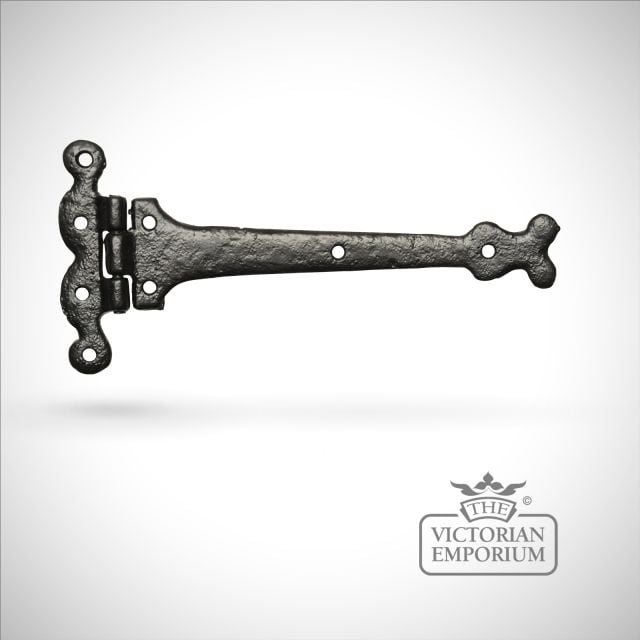 Black iron handcrafted hinge pair - Style 14
