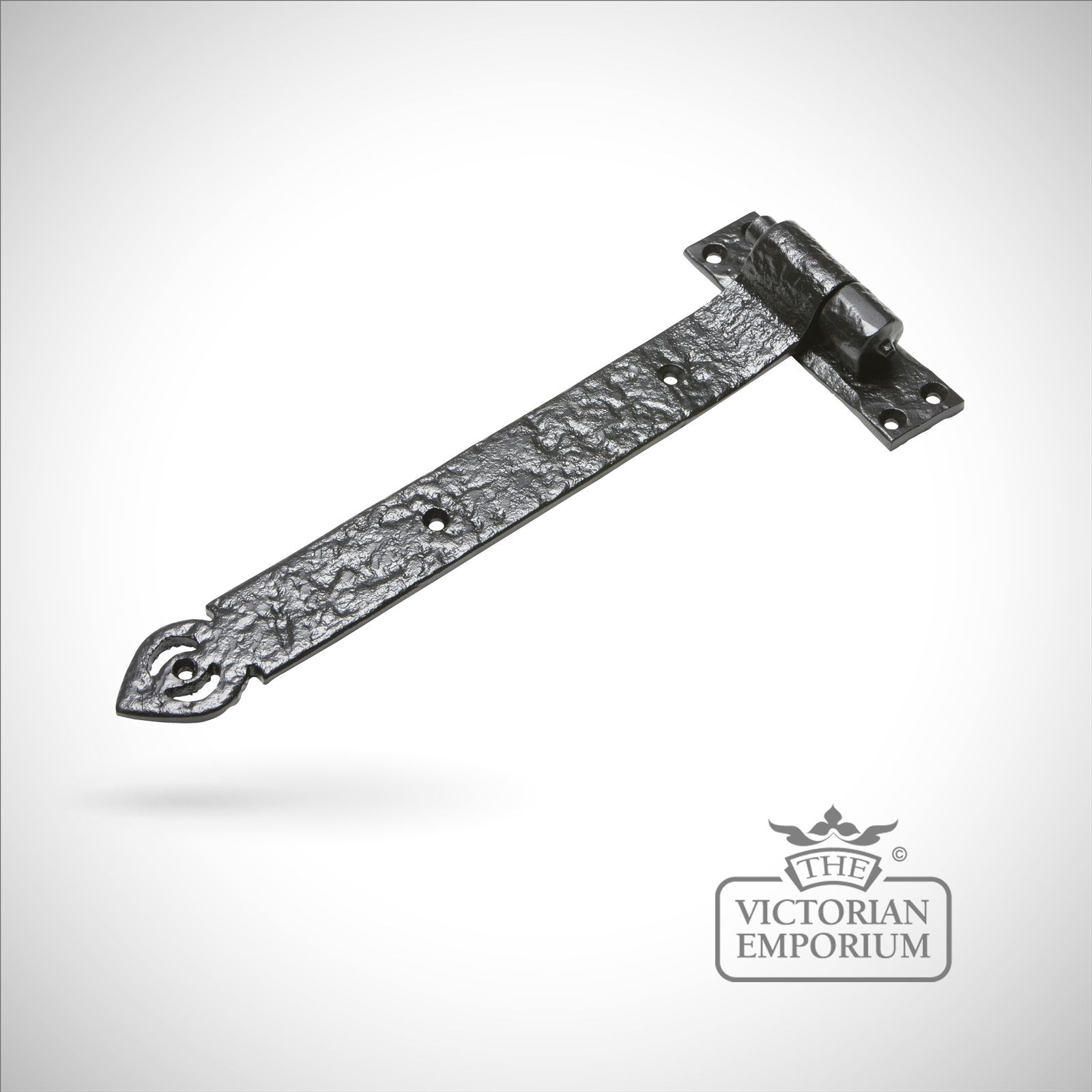 Black iron handcrafted hinge pair - Style 15