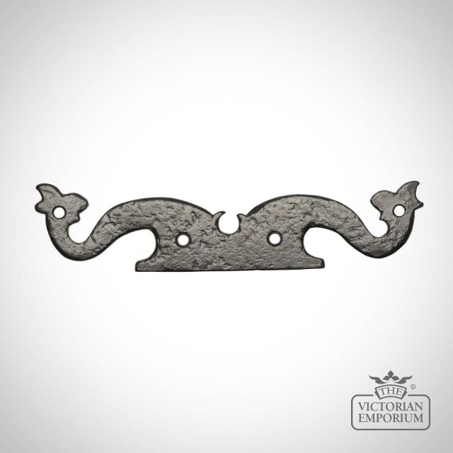 939  Decorative Black Iron Handcrafted Hinge Fronts Pair A