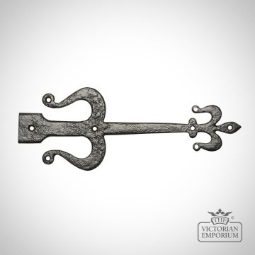 817  Fleur De Lys Black Iron Handcrafted Hinge Front Pair 3 Sizes A