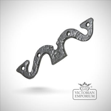 Black iron traditional handcrafted hinge fronts pair
