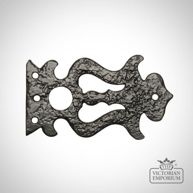 1057  Black Iron Handcrafted Hinge Front Pair Decorative A