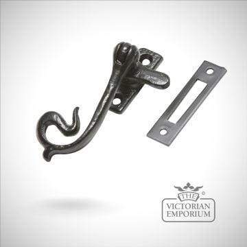 Black iron traditional casement fastener
