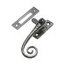 Traditional cast door furniture latches casement fasteners black hand forged old classical victorian decorative reclaimed-ve1181