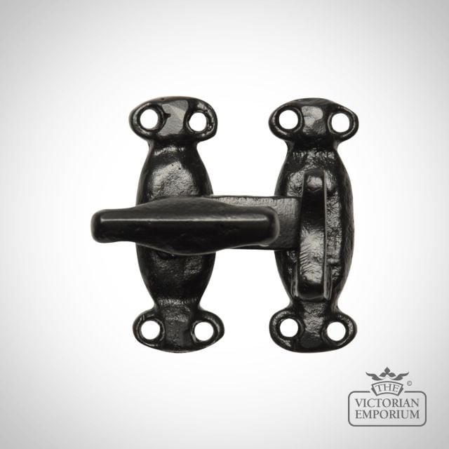 Traditional Cast Door Furniture Latches Casement Fasteners Black Hand Forged Old Classical Victorian Decorative Reclaimed Ve1557b