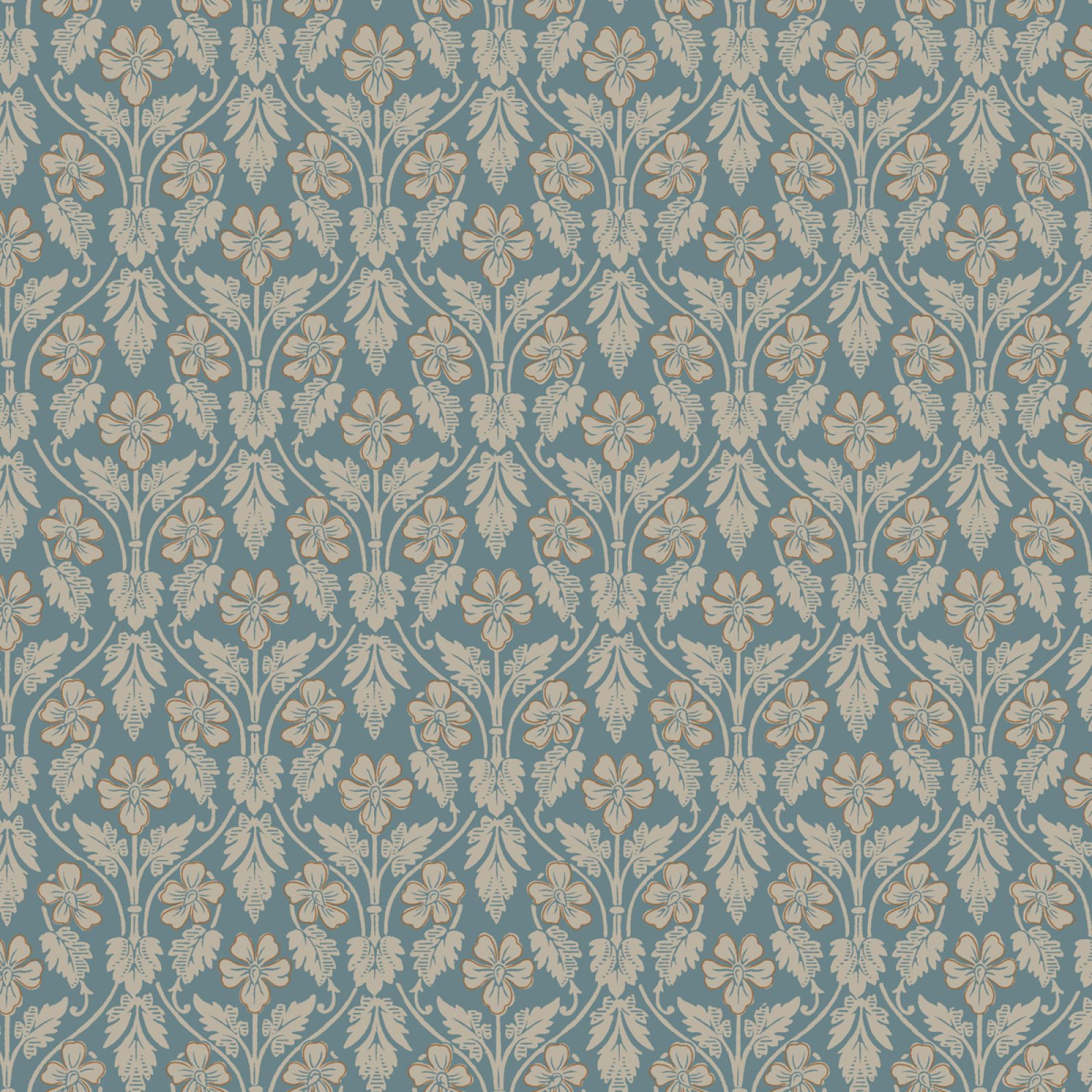 Intertwined leaves and flowers wallpaper - three colourways